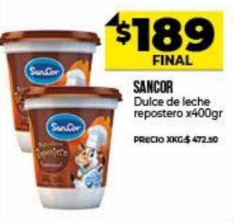 Supermayorista Vital Sancor Dulce de Leche Repostero x 400 gr. oferta
