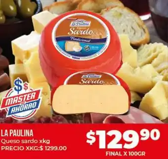 Supermayorista Vital La Paulina Queso Sardo x 100 gr oferta