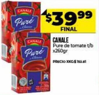 Supermayorista Vital Canale Pure de Tomate t/b x 260 gr oferta