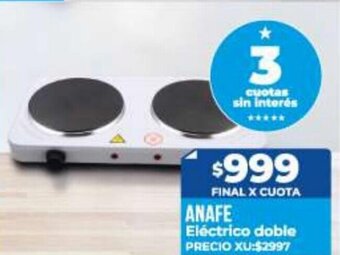Supermayorista Vital Anafe Eléctrico Doble 3 Cuotas Sin Interés oferta