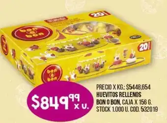 Coto Bon O Bon Huevitos Rellenos Caja x 156 g. oferta