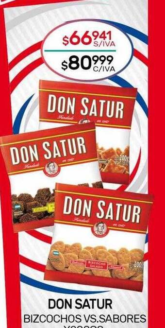 Nini Mayorista Don Satur Bizcochos Vs Sabores oferta