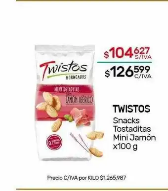 Nini Mayorista Twistos Snacks Tostaditas Mini Jamón oferta