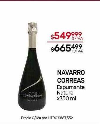 Nini Mayorista Navarro Correas Espumante Nature oferta