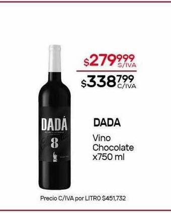 Nini Mayorista Dada Vino Chocolate oferta