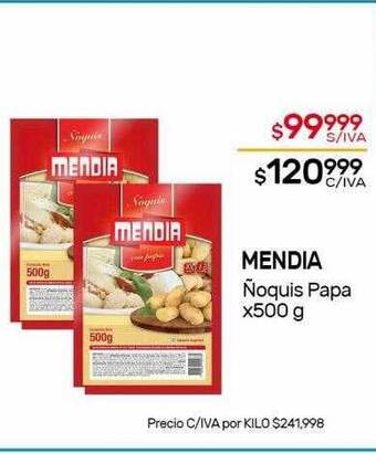 Nini Mayorista Mendia ñoquis Papa oferta