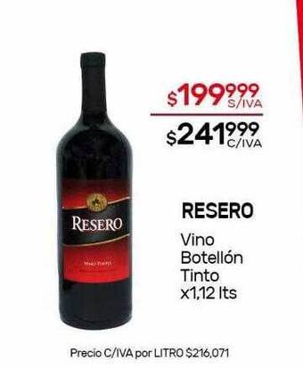 Nini Mayorista Resero Vino Botellón Tinto oferta