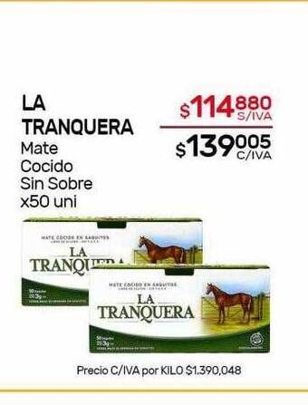 Nini Mayorista La Tranquera Mate Cocido Sin Sobre oferta