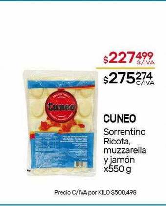 Nini Mayorista Cuneo Sorrentino Ricota Muzzarella Y Jamón oferta