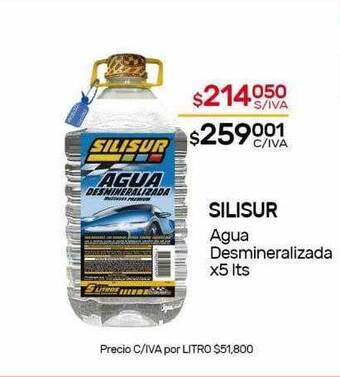 Nini Mayorista Silisur Agua Desmineralizada oferta