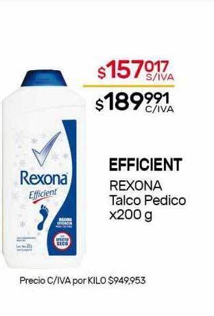 Nini Mayorista Efficient Rexona Talco Pedico oferta