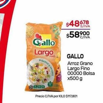Nini Mayorista Gallo Arroz Grano Largo Fino 00000 Bolsa oferta
