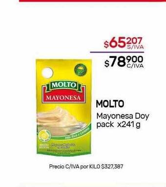 Nini Mayorista Molto Mayonesa Doy Pack oferta