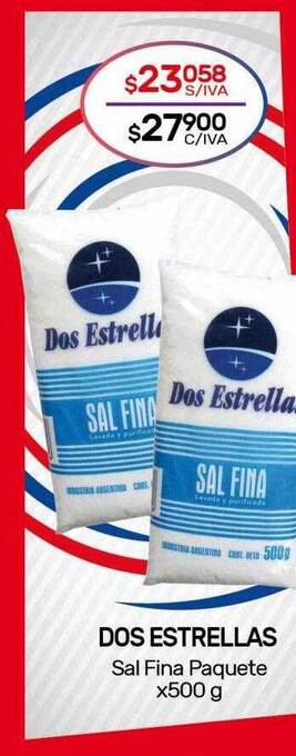 Nini Mayorista Dos Estrellas Sal Fina Paquete oferta