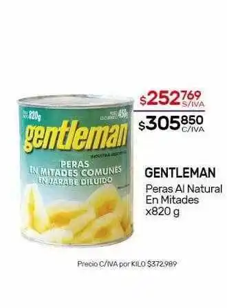 Nini Mayorista Gentleman Peras Al Natural En Mitades oferta