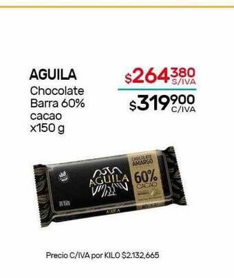 Nini Mayorista Aguila Chocolate Barra 60% Cacao oferta