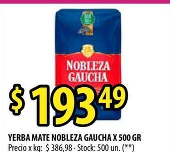 Punto Mayorista Yerba mate nobleza gaucha oferta