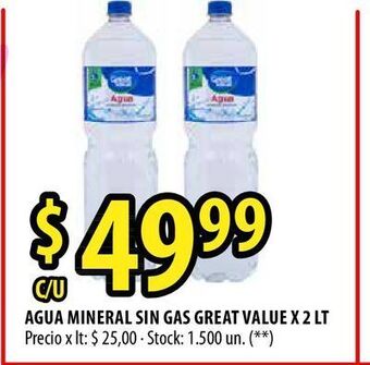 Punto Mayorista Agua great value oferta