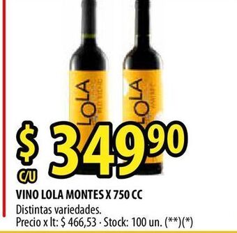 Punto Mayorista Vino lola montes oferta