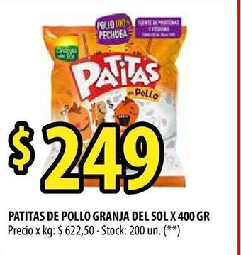 Punto Mayorista Patitas de pollo granja del sol oferta