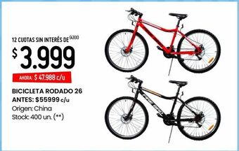 Changomas Bicicleta rodado 26 oferta