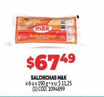 Makro Salchichas m&k oferta