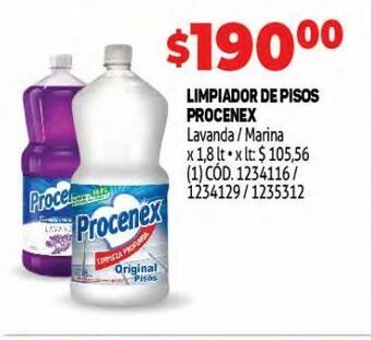 Makro Limpiador de pisos procenex oferta