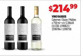 Makro Vino rasgos oferta