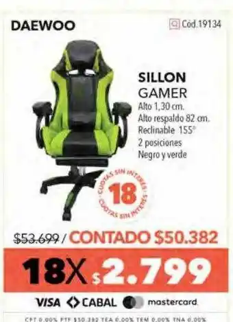 Nexon Sillon Gamer Daewoo oferta