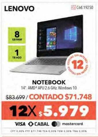 Nexon Notebook Lenovo oferta