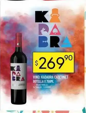 Supermercados Mariano Max Vino Kadabra Cabernet Botella oferta