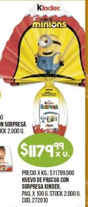 Coto Kinder Huevo De Pascua Con Sorpresa Paq. x 100g oferta