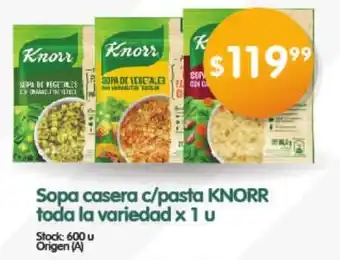 Supermercados Buenos Días Knorr Sopa casera c/pasta toda la variedad x 1 u oferta