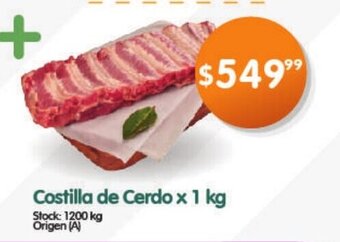 Supermercados Buenos Días Costilla de Cerdo x 1 kg oferta