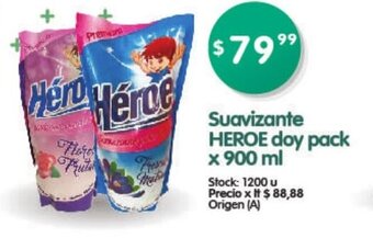 Supermercados Buenos Días Heroe Suavizante Doy Pack x 900 ml oferta