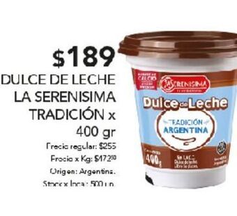 Disco Dulce de leche la serenísima oferta