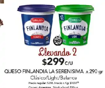 Disco Queso finlandia la serenisima 290 gr oferta