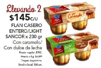 Disco Flan sancor oferta