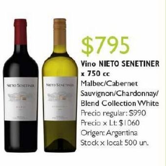 Jumbo Vino nieto senetiner x 750cc oferta