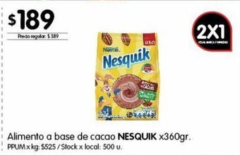 Disco Cacao en polvo nesquik 360g oferta