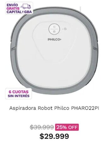 Frávega Aspiradora Robot Philco PHARO22PI oferta