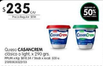 Jumbo Queso casancrem 290g oferta