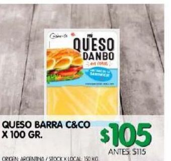 Jumbo Queso barra c&co x 100g oferta