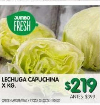 Jumbo Lechuga capuchina kg oferta