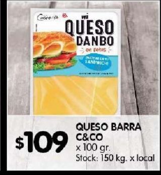 Disco Queso barra c&co x 100g oferta
