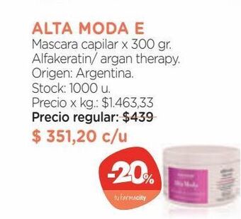 Farmacity Mascara capilar x 300 gr. oferta