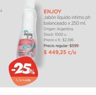 Farmacity Jabón líquido intimo ph balanceado x 250 ml. oferta