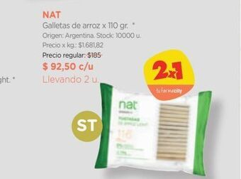 Farmacity Galletas de arroz x 110 gr. oferta