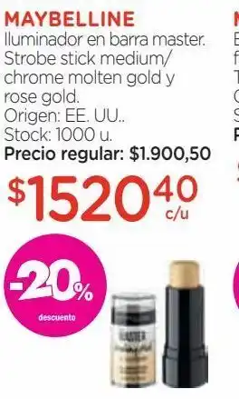 Farmacity Iluminador en barra master. oferta