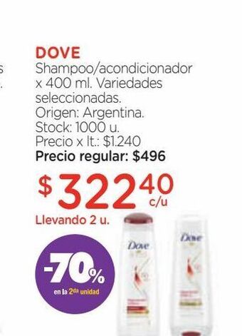 Farmacity Shampoo dove oferta